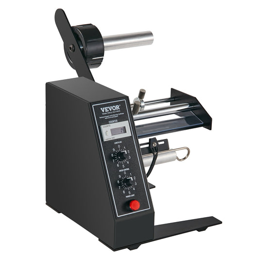 Automatic Label Dispenser, Width 15-125 mm, Length 3-150 mm, Automatic Label Stripper Label Separating Machine, Speed Adjustable Label Applicator, Auto Counting 0-999999 for Various Label Sizes