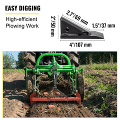 Box Blade Shank, 46.4cm Scarifier Shank, 4 Holes Box Scraper Shank, Ripper Shank with Removable Tapered Teeth and Pins, Adjustable Shanks Assembly for Replacement, Digging, Plowing, 4PCS