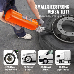 Tire Bead Seater, 2.1 Gal/8 L Air Tire Bead Blaster, 120 PSI Handheld Bead Bazooka, Upgraded Portable Tire Inflator Tool, 85-116 PSI Operating Pressure for Tractor Truck ATV Car