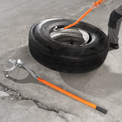 Tire Mount Demount Tool, 571-622 mm Manual Steel Tire Changer Mount Demount Removal Tool, with Extra Bead Holder, Tubeless Truck Bead Breaker, 3 PCS Tire Changing Tools, Orange