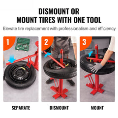 Manual Tire Changer, Portable Hand Bead Breaker Mounting Tool for 203 - 406 mm Tires, Compatible with Car Truck Trailer, Tire Mounting Machine for Home Garage Small Auto Shop