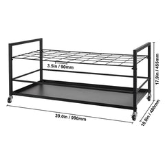 Blueprint Storage Rack 50 Slots Mobile Roll File Holder for Architectural