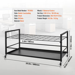 Blueprint Storage Rack 50 Slots Mobile Roll File Holder for Architectural