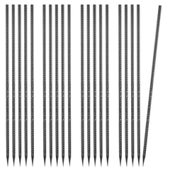 Rebar Stakes, 609.6 mm, Heavy-Duty 12 mm Diameter, Straight Galvanized Steel Ground Anchors with Chisel Point End & Rust-Resistant Coating, for Gardening Support, Fence, Camping Tents (20-Pack)