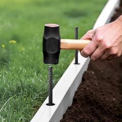 Rebar Stakes, 609.6 mm, Heavy-Duty 12 mm Diameter, Straight Galvanized Steel Ground Anchors with Chisel Point End & Rust-Resistant Coating, for Gardening Support, Fence, Camping Tents (20-Pack)
