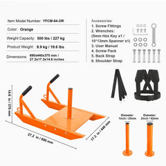 Weight Power Pull Push Sled Fitness Strength Speed Training Sled Orange