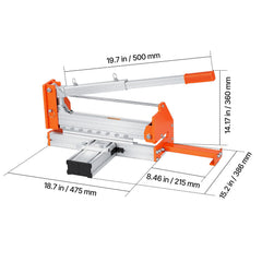 304.8mm Vinyl Floor Cutter, 12mm Thick Laminate Flooring Cutter with Upgraded Labor-Saving Aluminum-Alloy Lever, Telescoping Support Plate, Cuts Certain Engineered Wood, LVT, VCT, SPC, LVP, WPC
