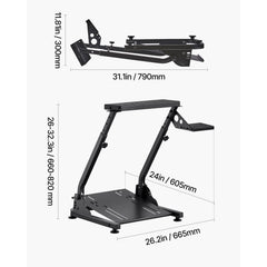 Racing Wheel Stand, Adjustable & Foldable Simulator Stand for Logitech G29 G27 G920 G923, Thrustmaster T300RS T300GT T248 TS-PC TSXW Gaming Cockpit,Pedals Simulator NOT Included