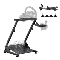 Racing Wheel Stand, Adjustable & Foldable Simulator Stand for Logitech G29 G27 G920 G923, Thrustmaster T300RS T300GT T248 TS-PC TSXW Gaming Cockpit,Pedals Simulator NOT Included
