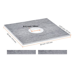 Shower Curb Kit, 914x914mm Shower Pan Kit with 160mm Central Drain, Lightweight EPS Shower Installation Kits with 2 Waterproof Cloths, Shower Pan Slope Sticks Fit for Bathroom