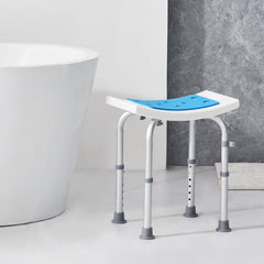 Shower Chair, Adjustable Height Shower Stool, Shower Seat for Inside Shower or Tub, Non-Slip Bench Bathtub Stool Seat for Elderly Disabled Handicap, 158.8 kg Capacity