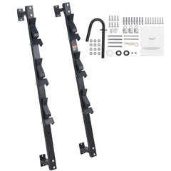 3-Place Weeder Trimmer Rack Holder for Open Landscape Trailer Lockable
