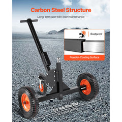 Trailer Dolly, 1500lbs Tongue Weight Capacity, 2 in 1 Trailer Mover with 2 in Ball, 16 in Pneumatic Tires and Universal Wheel, Portable Tow Dolly for Moving Car RV Trailer