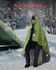 Camping Blanket 2.08 m x 1.4 m Warm Stadium Blanket 330GSM Outdoor Travel