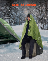 Camping Blanket 2.08 m x 1.4 m Warm Stadium Blanket 330GSM Outdoor Travel