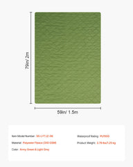 Camping Blanket 2.08 m x 1.4 m Warm Stadium Blanket 330GSM Outdoor Travel