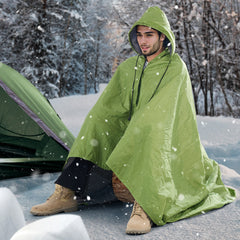 Camping Blanket 2 m x 1.5 m Wearable Warm Stadium Blanket Army Green