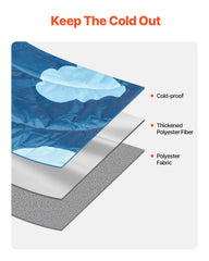 Camping Blanket 1.9 m x 1.32 m Wearable Warm Stadium Blanket Outdoor