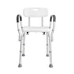 Shower Chair, Shower Seat with Back, Adjustable Height Shower Stool, Shower Chair for Inside Shower Bathtub, Non-slip Bathroom Bench Bath Chair for Elderly Disabled Handicap, 158.8 kg Capacity