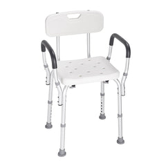 Shower Chair, Shower Seat with Back, Adjustable Height Shower Stool, Shower Chair for Inside Shower Bathtub, Non-slip Bathroom Bench Bath Chair for Elderly Disabled Handicap, 158.8 kg Capacity