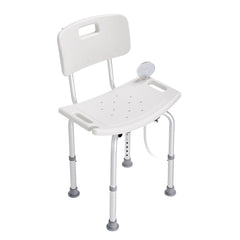 Shower Chair, Shower Seat with Back, Adjustable Height Shower Stool, Shower Chair for Inside Shower Bathtub, Non-slip Bathroom Bench Bath Chair for Elderly Disabled Handicap, 158.8 kg Capacity