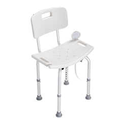 Shower Chair, Shower Seat with Back, Adjustable Height Shower Stool, Shower Chair for Inside Shower Bathtub, Non-slip Bathroom Bench Bath Chair for Elderly Disabled Handicap, 158.8 kg Capacity