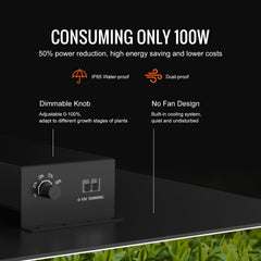 LED Grow Light, 400W Full Spectrum Dimmable, High Yield Samsung 2B1B Diodes Growing Lamp for Indoor Plants Seedling Veg and Bloom Greenhouse Growing, Daisy Chain Driver for 4x4/5x5 ft Grow Tent