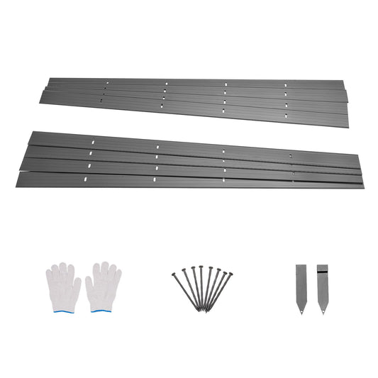 Metal Landscape Edging, 8 Packs 72 in Rust-Resistant Aluminum Alloy Landscape Edging, Bendable Garden Edging Border, Heavy Duty Lawn Edging Fence for Flower Bed Yard Pathway