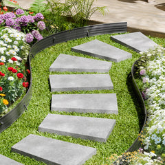 Metal Landscape Edging, 8 Packs 72 in Rust-Resistant Aluminum Alloy Landscape Edging, Bendable Garden Edging Border, Heavy Duty Lawn Edging Fence for Flower Bed Yard Pathway