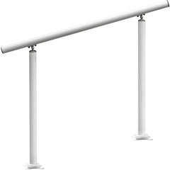 Handrail Outdoor Stairs, 3ft, 34 Inch Outdoor Handrail, Outdoor Stair Railing Adjustable from 0 to 60 Degrees Handrail for Stairs Outdoor White Aluminum Stair Railing for Garden, Office Area
