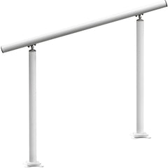Handrail Outdoor Stairs, 3ft, 34 Inch Outdoor Handrail, Outdoor Stair Railing Adjustable from 0 to 60 Degrees Handrail for Stairs Outdoor White Aluminum Stair Railing for Garden, Office Area