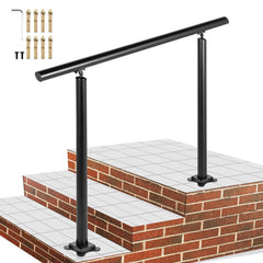 Handrail Outdoor Stairs, 3ft, 34 Inch Outdoor Handrail, Outdoor Stair Railing Adjustable from 0 to 60 Degrees Handrail for Stairs Outdoor Black Aluminum Stair Railing for Garden, Office Area