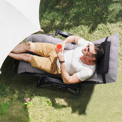 Zero Gravity Chair, 33 inch Zero Gravity Recliner Lounge Chair for Indoor and Outdoor, Adjustable Anti Gravity Chair with Cushion, Headrest, Footrest, and Cupholder, 500 lbs, Gray