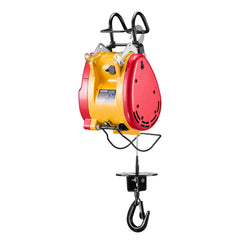 2-in-1 Electric Hoist Winch, 500 KG Capacity, 1800W Portable Power Winch, 30 m Lifting Height, 11 m/min with Wire and Wireless Remote Control, for Garage, Warehouse, Factory Lifting Towing