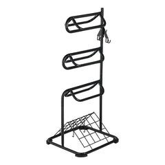 Freestanding Saddle Stand, 30 x 30 x 68.5 in, 3 Tiers Saddle Rack, Heavy Duty Saddle Blanket Holder with Removable & Rotating Tiers, English & Western Saddle Rack for Tack Room Organization