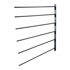 Wall Mounted Saddle Rack, 30.9 x 29.9 x 5.5 in, Swing Out Saddle Holder, Six Tiers Horse Saddle Stand, Space Saving Horse Pad and Blanket Rack for Tack Room Organization Trailer Accessories