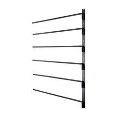 Wall Mounted Saddle Rack, 30.9 x 29.9 x 5.5 in, Swing Out Saddle Holder, Six Tiers Horse Saddle Stand, Space Saving Horse Pad and Blanket Rack for Tack Room Organization Trailer Accessories