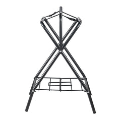 Folding Saddle Rack, 28 x 19 x 37.5 in, Freestanding Horse Saddle Stand, Portable Horse Blanket Holder, Heavy Duty Steel Saddle Rack for English & Western Saddles, Tack Storage, Black