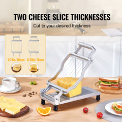 Cheese Cutter with Wire Cheeser Butter Cutting 0.39" & 0.78" Cheese Slicer