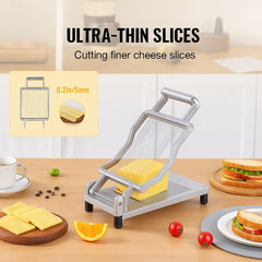 Cheese Cutter with Wire, 0.2" Ultra-Thin Cheeser Butter Cutting Blade, Detachable Cheese Slicer Wire, Aluminum Alloy Commercial Cheese Slicer with 316 Stainless Steel Knife Wire, Kitchen Cooking