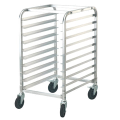 Bun Pan Rack, 10-Tier Commercial Bakery Racks with Brake Wheels, Aluminum Racking Trolley Storage for Half & Full Sheet, Speed Rack For Kitchen Home, Bread Baking Equipment, 660x515x985 mm