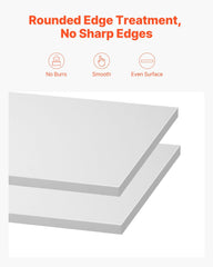 Melamine Shelves, 2 Piece, Wooden Cabinet Shelves Cut to Size for Closet System, Replacement Cabinet Shelf, Versatile Use Wardrobe Board for Closets, Cabinets, or any custom Shelving Needs