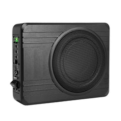 8" 400W Underseat Car Subwoofer, Slim Powered Car Subwoofers Under the Seat, Low Profile Audio Sub Built-in Amplifier, High/Low Level Input & Volume Controller for SUVs, Car, Truck, RV