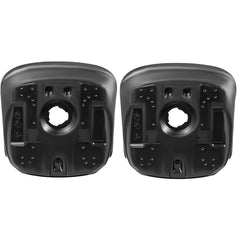 Tractor Seat High Back Mower Seat Black Vinyl Forklift Drain Hole Pair