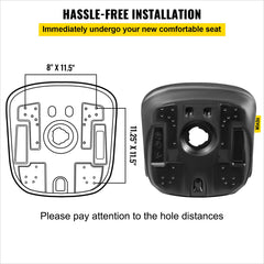 Tractor Seat High Back Mower Seat Black Vinyl Forklift Drain Hole Pair