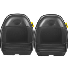 Tractor Seat High Back Mower Seat Black Vinyl Forklift Drain Hole Pair