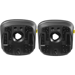 Tractor Seat High Back Mower Seat Black Vinyl Forklift Drain Hole Pair