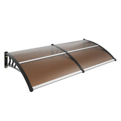 Window Door Awning Canopy 965 x 1987 mm, UPF 50+ Polycarbonate Entry Door Outdoor Window Awning Exterior, Front Door Overhang Awning for Sun Shutter, UV, Rain, Snow Protection, Hollow Sheet