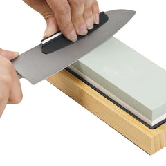 Whetstone Knife Sharpening Kit, 2 Dual-Sided Grit Whetstones 400/1000 3000/8000, 10PCS Knife Sharpener Kit with 3 Non-Slip Bases, Angle & Honing Guide, Flattening Stone for All Knives, Scissors
