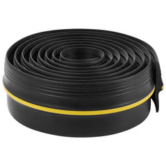 Garage Door Threshold Seal Strip, 12 FT Universal Garage Door Floor Seal Strip with Adhesive, Garage Door Bottom Weatherproof Strip, Upgraded Thick PVC DIY Weather Stripping Replacement, Black